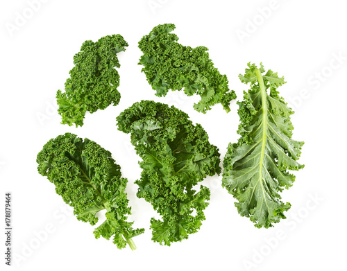 Quadro em tela kale isolated on white background
