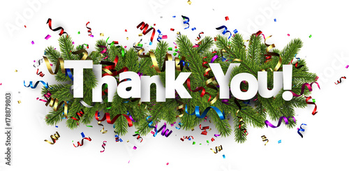 Festive thank you background.
