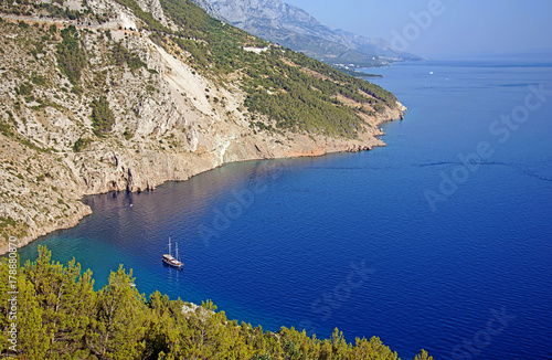 Obraz na płótnie Zatoka Riviera Makarska w salonie