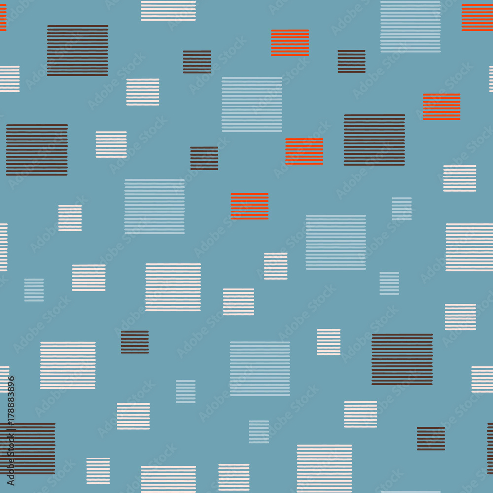 Repeating pattern with rectangles made of lines. Seamless vector pattern. Repeating pattern with rectangles made of lines. Seamless vector pattern.
