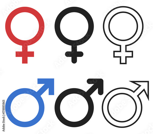 Male and Female symbols vector