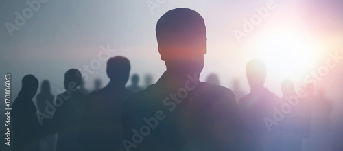 Fotografia, Obraz black silhouettes of business people