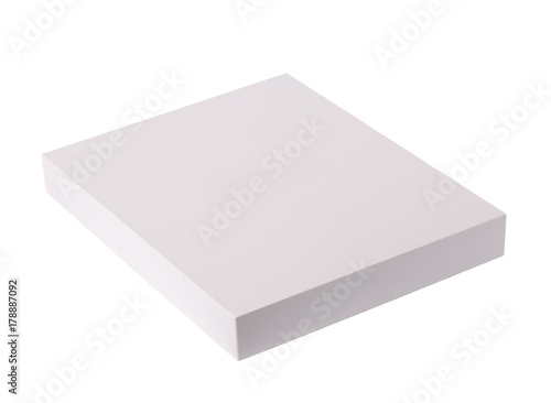 White box template isolated with clipping path