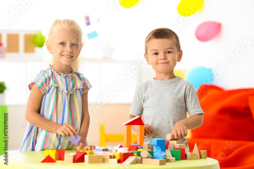 Cute children playing with ...