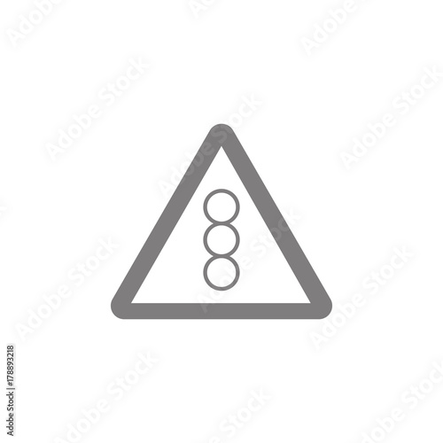Traffic light sign icon Simple web black icon, can be used as web element icon