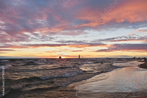 Sunset on Lake Michigan