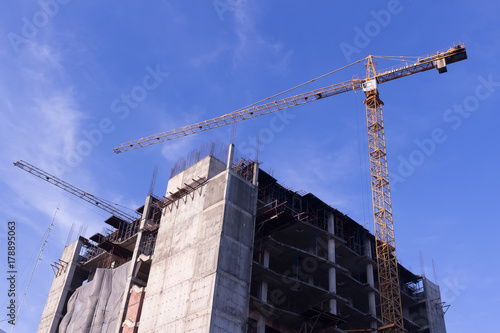 crane and Buildings