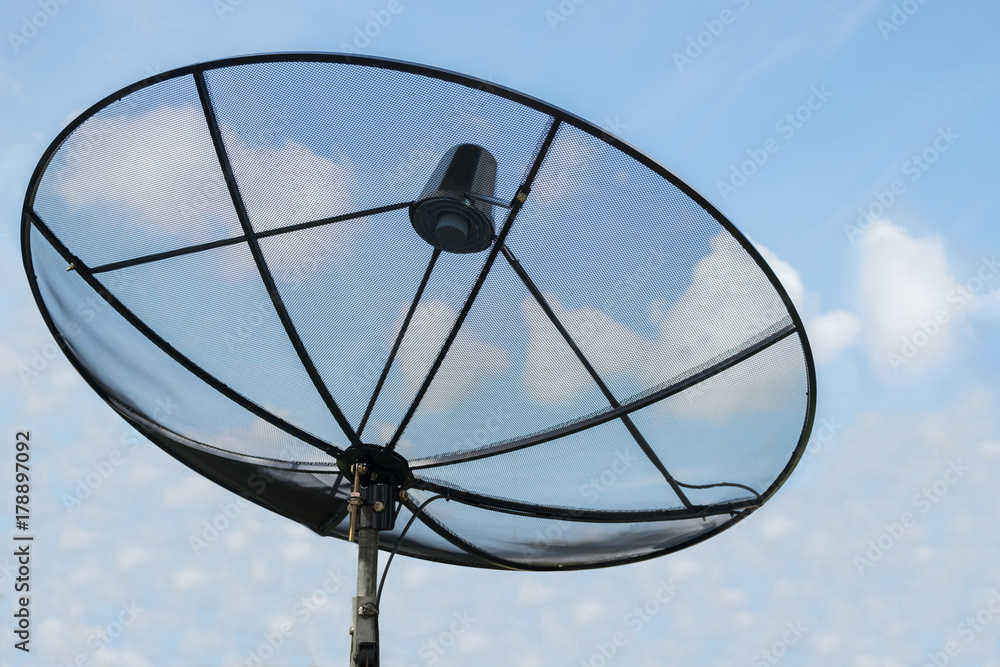 Satellite Receiver on Sky And Clouds