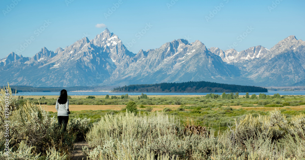 Majestic Tetons - Feeling small in front of Craggy Tetons Mountain Range
