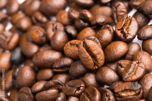 Roasted coffee beans, can be used as a background 