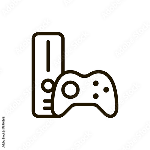 Game console flat icon