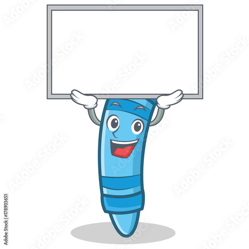 Up board crayon character cartoon style