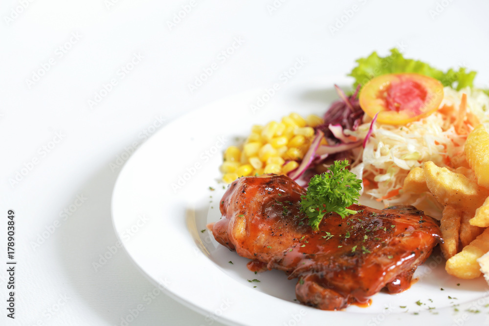 Grilled Chicken breast with vegetable. Grilled Chicken breast with vegetable.