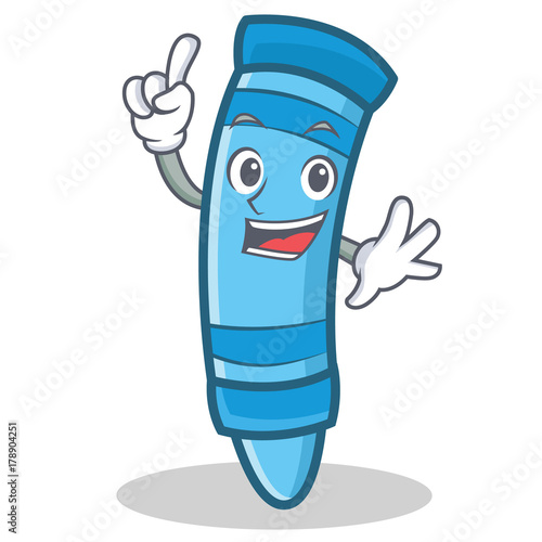 Finger crayon character cartoon style