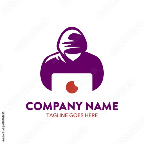 hacker logo. vector. editable.