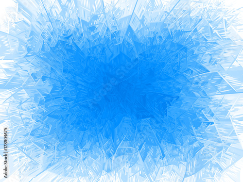 Vector blue frost frame