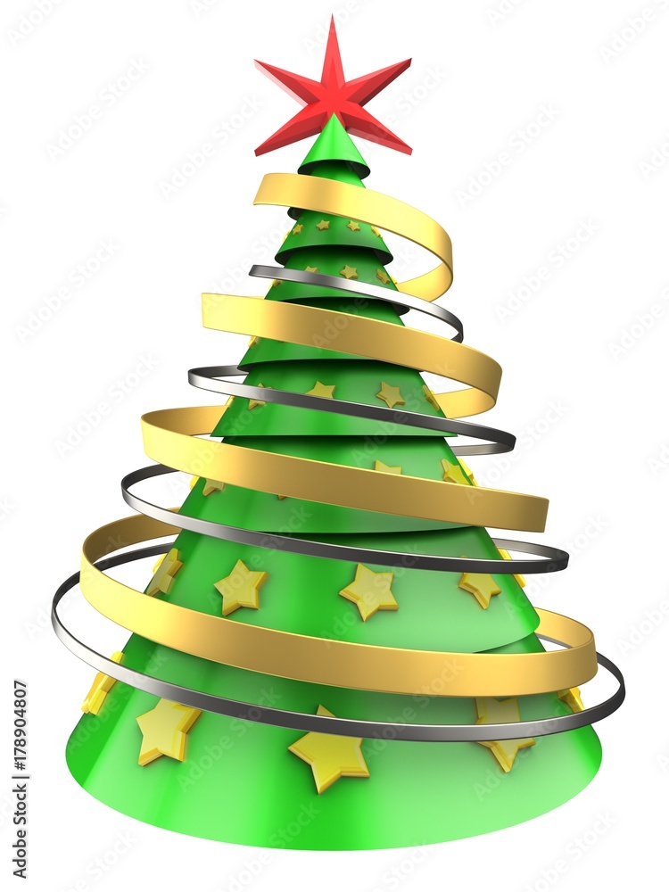 3d light green Christmas tree 3d light green Christmas tree