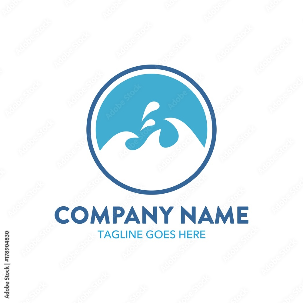 Fototapeta premium water park logo. vector. editable.