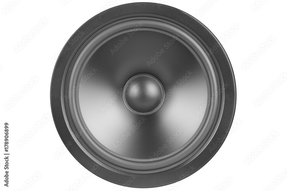 Audio speaker on white background Audio speaker on white background