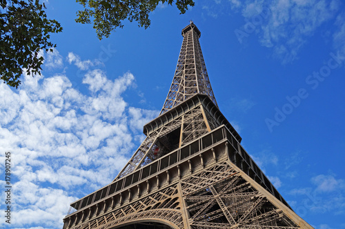 Sunny Paris. Eiffel Tower on a sunny day. © romanklevets