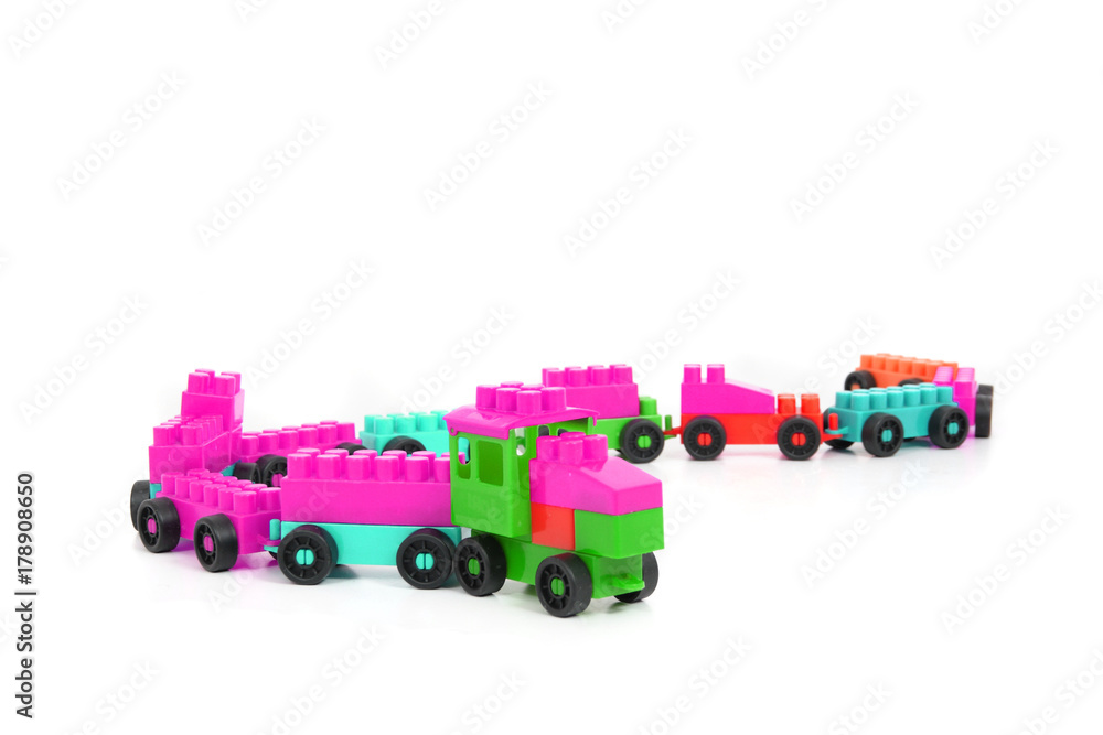 plastic train isolated on the white backround plastic train isolated on the white backround