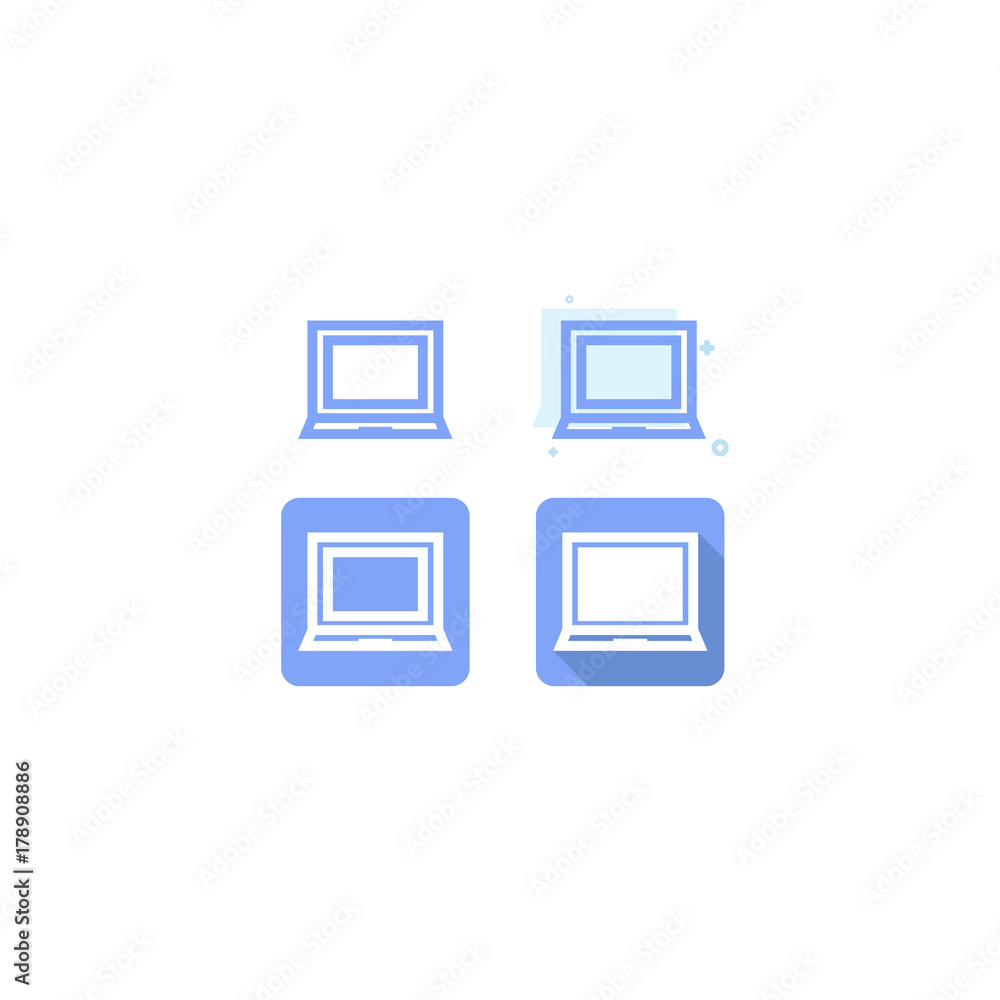 icons computer Networking concept and technology design blue on white background. web. Symbols. vector illustration