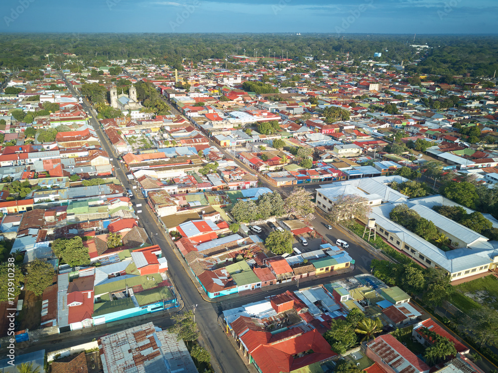 Obraz premium Landscape of Jinotepe town