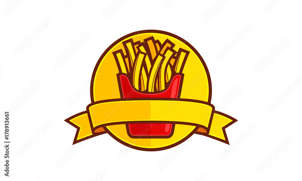 French fries Logo Adobe Stock