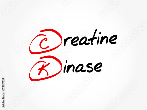 CK - Creatine Kinase acronym, concept background
