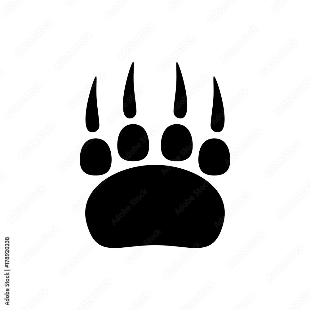 animal paw icon illustration animal paw icon illustration