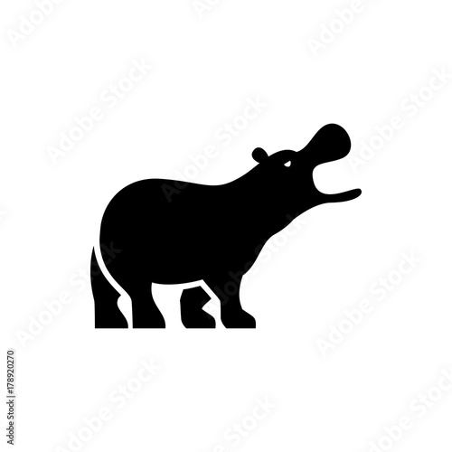 hippopotamus icon illustration