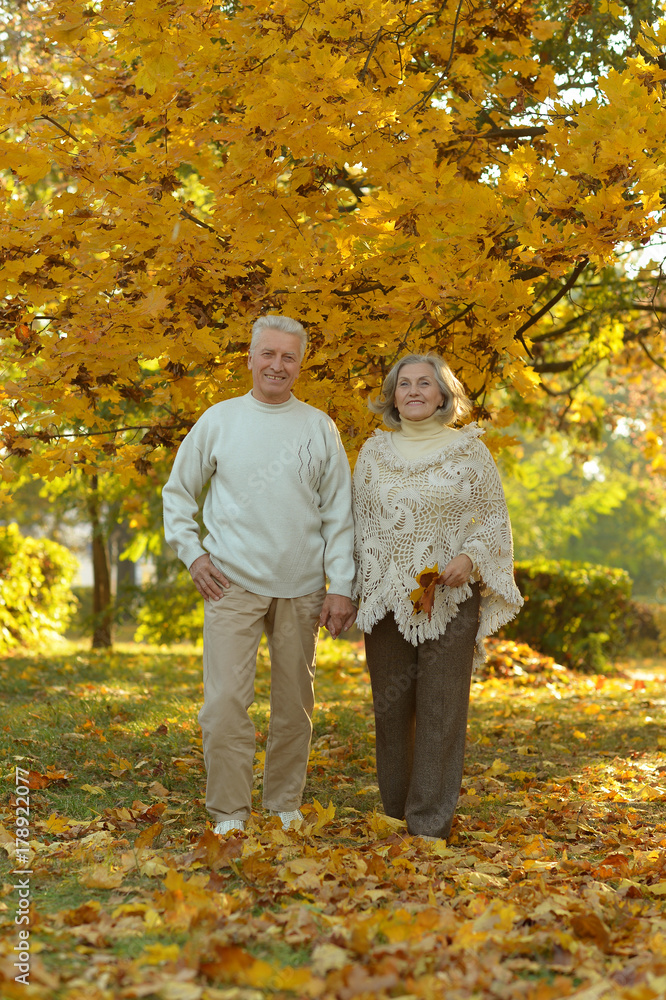 Senior couple relaxing in park Senior couple relaxing in park