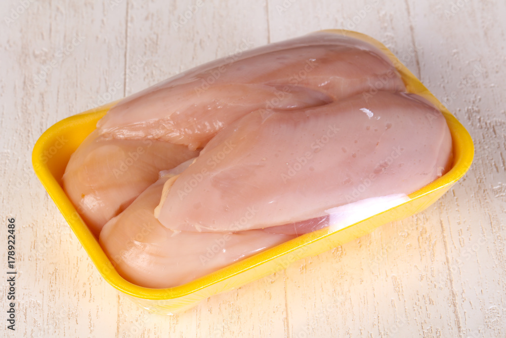 Raw chicken breast