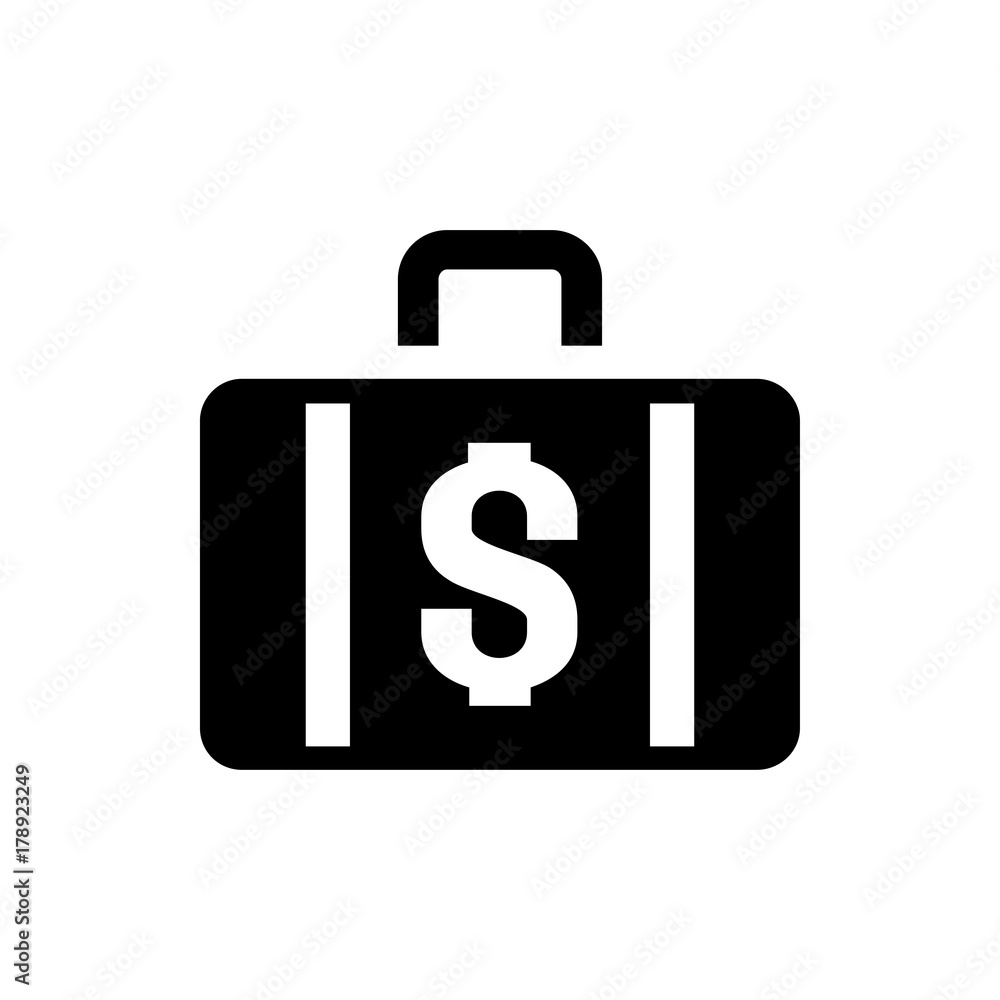 Money case icon illustration Money case icon illustration