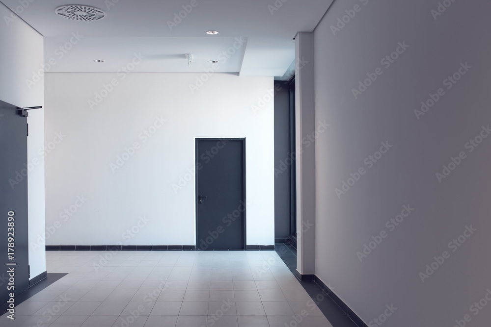 Empty corridor in modern business office building Empty corridor in modern business office building