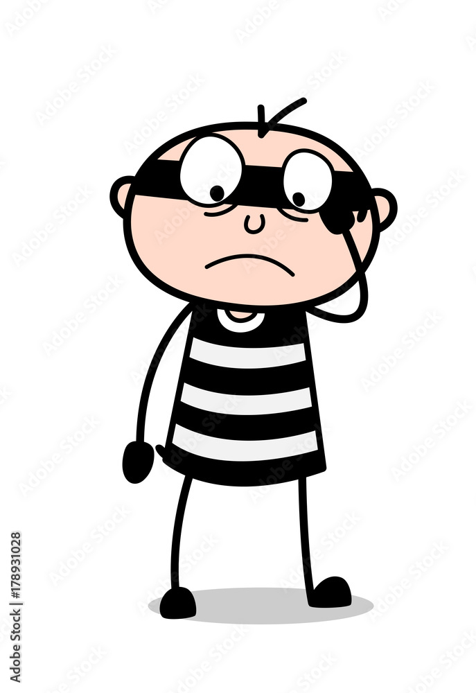 Disappointed Cartoon Robber Face Vector Stock Vector | Adobe Stock Disappointed Cartoon Robber Face Vector Stock Vector | Adobe Stock
