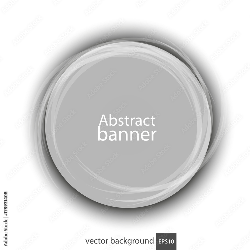 Banner abstract vector round transparent white Banner abstract vector round transparent white