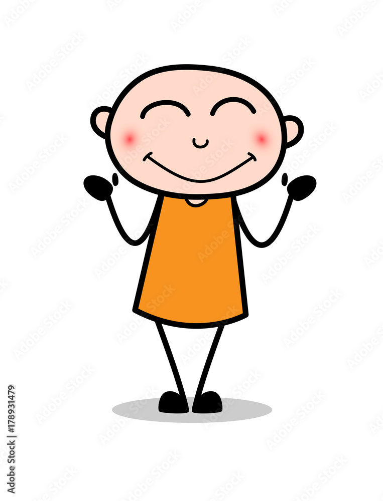 Blushing Face - Comic Convict Vector Illustration Blushing Face - Comic Convict Vector Illustration