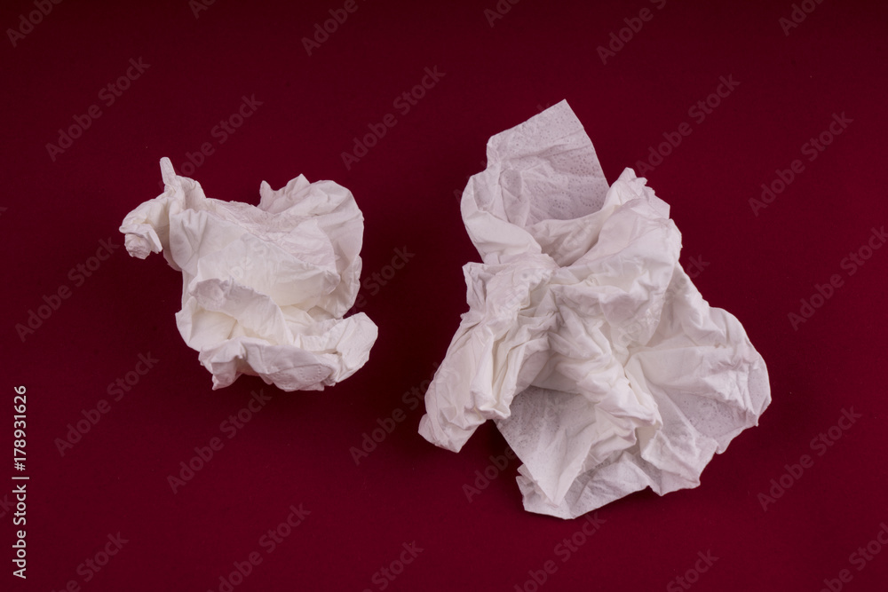 paper handkerchiefs used on the table	