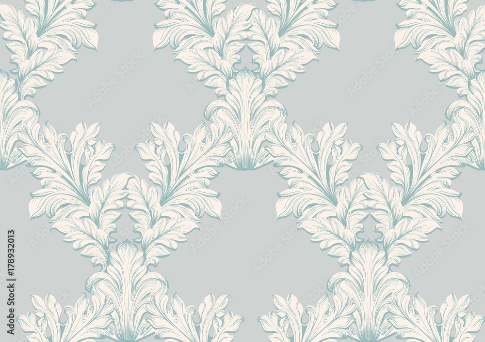 Baroque damask background. Ornament Decor for invitation, wedding, greeting cards. Vector illustrations Baroque damask background. Ornament Decor for invitation, wedding, greeting cards. Vector illustrations