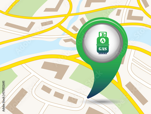 Camping gas bottle icon