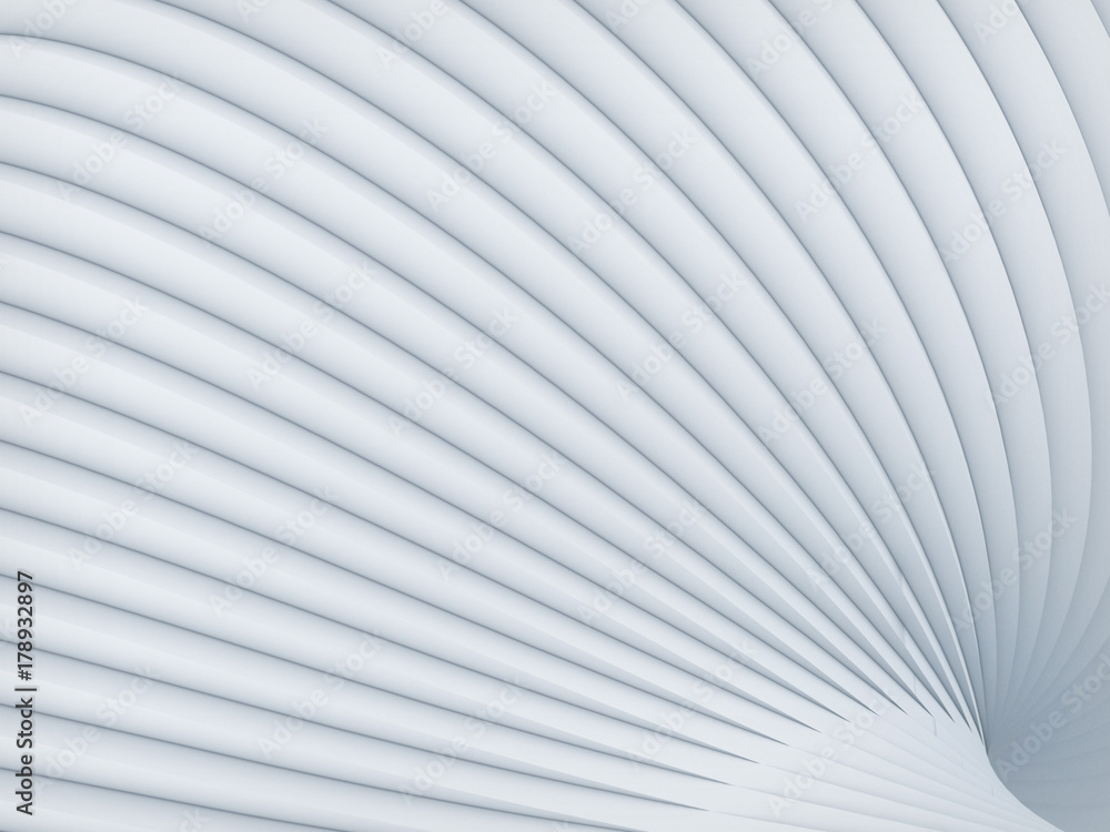 Obraz premium White stripe pattern futuristic background. 3d render illustration