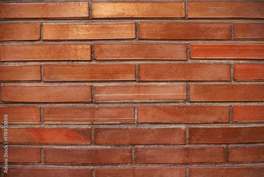 Pattern of long red bricks wall background Pattern of long red bricks wall background