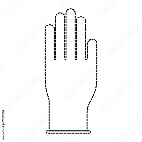 glove icon in monochrome dotted silhouette