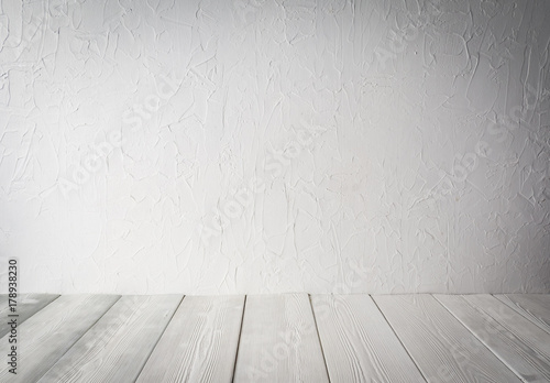 Fototapeta Naklejka Na Ścianę i Meble -  Wood texture background. white wood wall