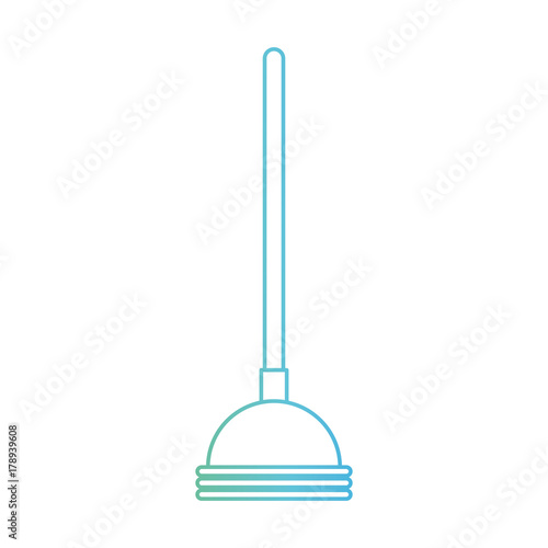 toilet pump in degraded green to blue color contour