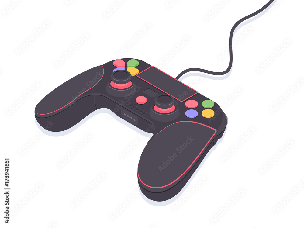 Video game controller. Isometric gamepad vector illustration Video game controller. Isometric gamepad vector illustration