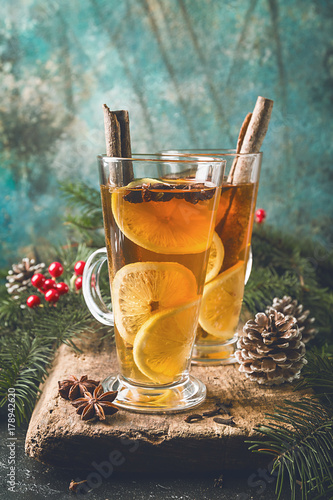 Vászonkép Autumn and winter cocktail - grog
