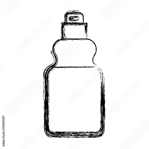 detergent bottle icon in monochrome blurred silhouette