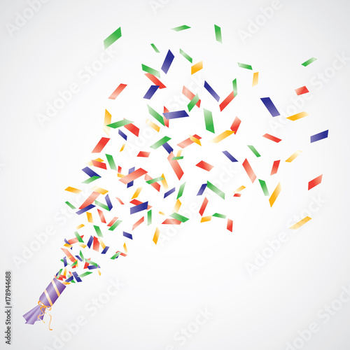 Vector confetti popper